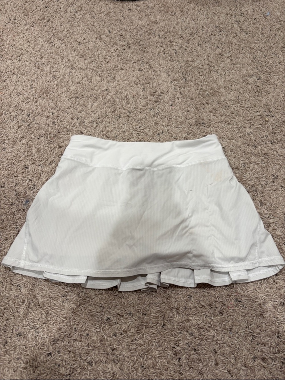 lululemon athletica White Pleated Skater Skirt with Built-In Shorts